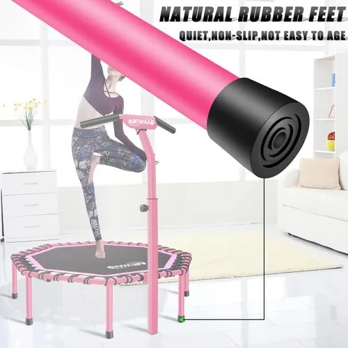 Miniatura 8 de Trampolín de Fitness Newan de 48" con Barra de Manija Ajustable, Trampolín Silencioso Bungee Rebounder Saltador Entrenador Cardiovascular
