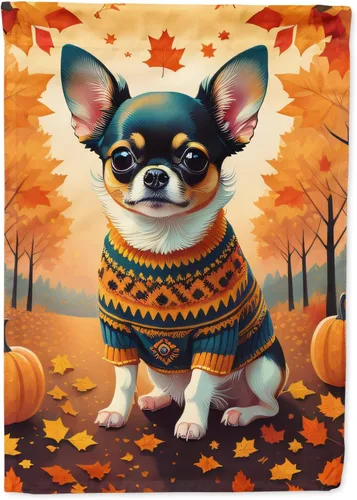 Miniatura 26 de Caroline's Treasures DAC1001GF Affenpinscher - Bandera decorativa para jardín de otoño, decoración para patio exterior, patio, parterres