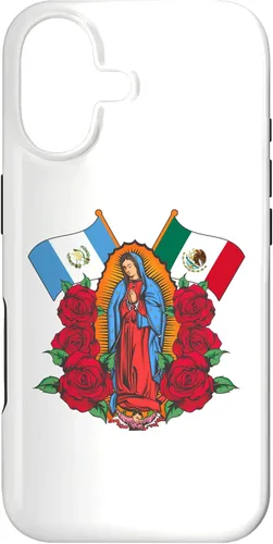 Miniatura 32 de Funda para iPhone 13 Pro Max Virgen de Guadalupe con bandera de Guatemala y México