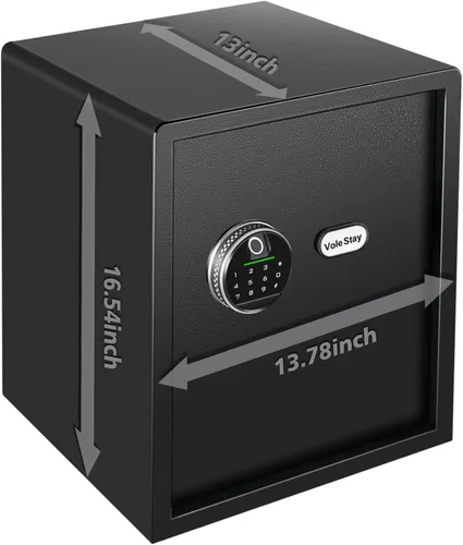 Miniatura 5 de Caja de seguridad biométrica para el hogar, caja de seguridad para pistola de huellas dactilares, caja de dinero para joyas, pistola de dinero