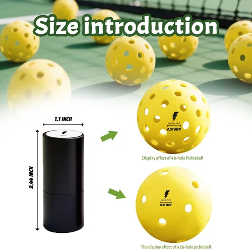 Miniatura 2 de Marcador de sello de pickleball personalizado - Sello de nombre personalizado para bolas de pickleball, sin ensuciar, tinta de larga duración