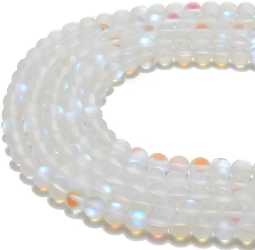 Miniatura 34 de Cuentas sueltas de jade azul teñido natural de 6 mm, cuentas redondas lisas, aproximadamente 15.5 pulgadas, para hacer pulseras y collares de Jade