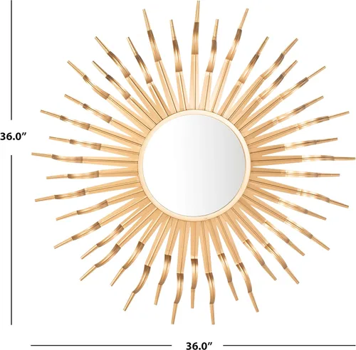 Miniatura 4 de Safavieh Inicio Naya Espejo decorativo decorativo Sunburst de 36 pulgadas de Naya