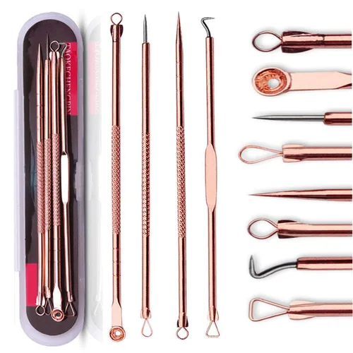 ZTRHYOO Herramienta extractor de espinillas y comedones, el mejor kit de eliminación de acné, tratamiento para imperfecciones, estallidos de puntos