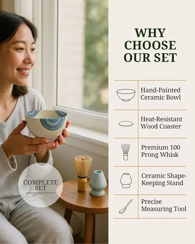 Miniatura 7 de Juego de batidor de matcha, cuenco de chawan, juego de té japonés, cuenco de cerámica para matcha Chasen Scoop APEX S.K. Premium japonés ceremonial
