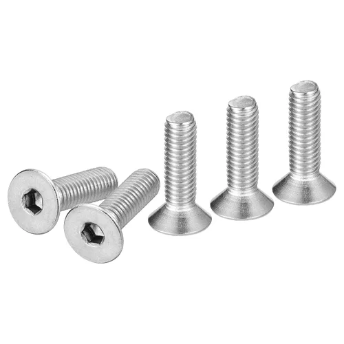 Miniatura 27 de DTGN Tornillos de cabeza plana M3-0.020 x 1.378 in, paquete de 50 tornillos de cabeza plana de acero inoxidable 304, rosca completa, pernos