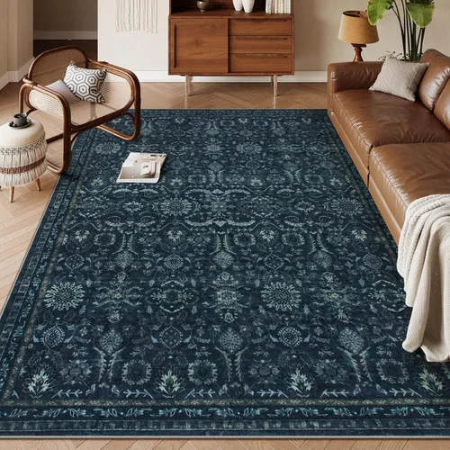 Miniatura 12 de Alfombras Lahome de color verde oscuro para pasillo de 2x10, alfombra lavable resistente a manchas para cocina de 10 pies, alfombra antideslizante