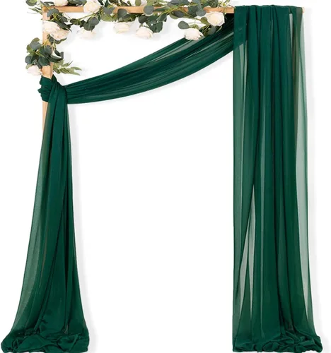 Miniatura 35 de MLMC 1 panel de tela para arco de boda azul bebé, 29 x 20 pies, cortinas de gasa extralargas transparentes de 6.6 yardas, paneles de cortinas