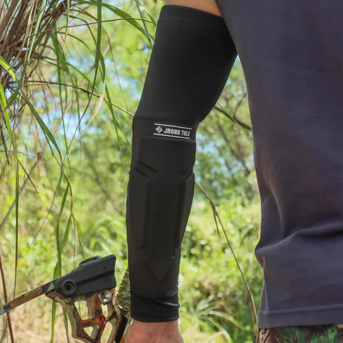 Miniatura 6 de Protector elástico de manga ligera para antebrazo con cierre táctil ajustable para tiro con arco