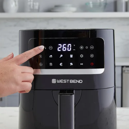 Miniatura 26 de West Bend Freidora de aire digital de 4.5 cuartos de galón, compacta con 12 preajustes, temperatura ajustable para comidas crujientes rápidas, cesta