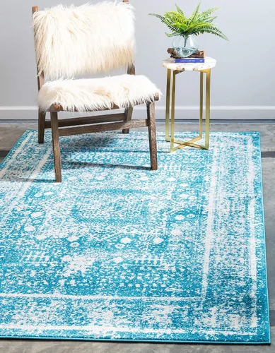 Miniatura 12 de Unique Loom - Alfombra estilo tradicional de Rosso Collection, Polipropileno, Azul (multi/blue)