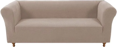 Miniatura 20 de Funda elástica para sofá Chesterfield, funda de jacquard de lujo para sofás de 1 cojín Protector de muebles antideslizante apto para mascotas