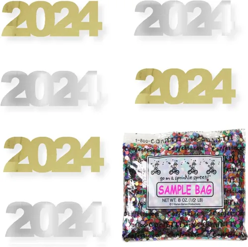 Miniatura 34 de Confetti Year 2024 Negro, Azul Royal Combo - 2 bolsas de media onza (1 oz)