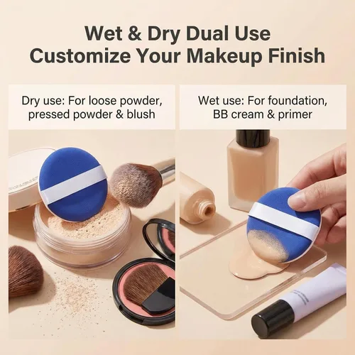 Miniatura 6 de Cojín de aire húmedo y seco de doble uso BB CC crema esponja base de maquillaje licuadora de maquillaje esponja de belleza impecable para cremas