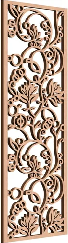 Miniatura 172 de 9 3/8"W x 24 3/8"H x 1/4"T Caspio Decorativos Paneles De Pared De Madera De Calado, Roble Rojo rojo (Red Oak)