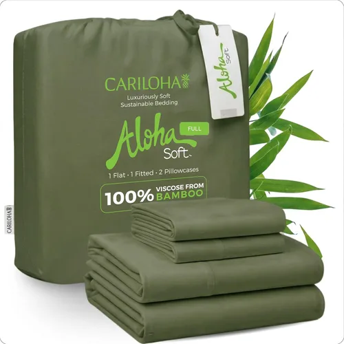 Miniatura 13 de Cariloha Aloha Soft - Juego de sábanas suaves de 4 piezas Gris Sombra King Hecho de 100% viscosa derivada de bambú Línea de sábanas Sombra