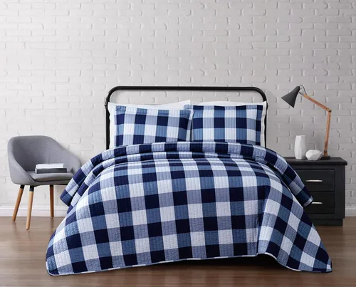 Miniatura 9 de TRULY SOFT Everyday Buffalo - Juego de edredón de 2 piezas de poliéster negro a cuadros, tamaño individual XL, para hombres y mujeres, certificado