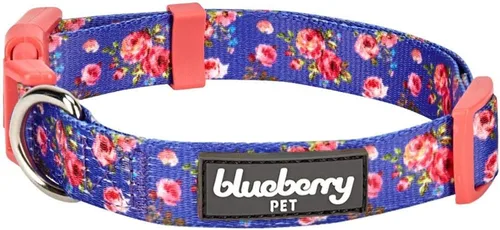 Miniatura 17 de Blueberry Pet 10+ Patrones Primavera Aroma Floral Collares, Collares Personalizados Turquesa
