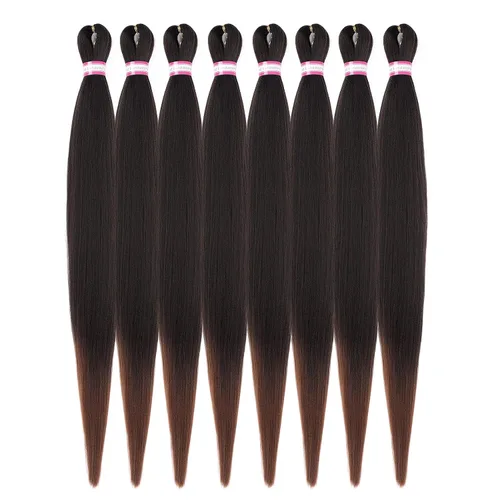 Miniatura 105 de Extensiones de cabello para trenzar preestiradas, color negro, 12 pulgadas, 8 paquetes de cabello natural para trenzar, fácil trenza, ajuste de agua