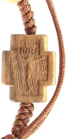 Miniatura 2 de Pulsera ajustable de rosario de madera de olivo de 0.315 in