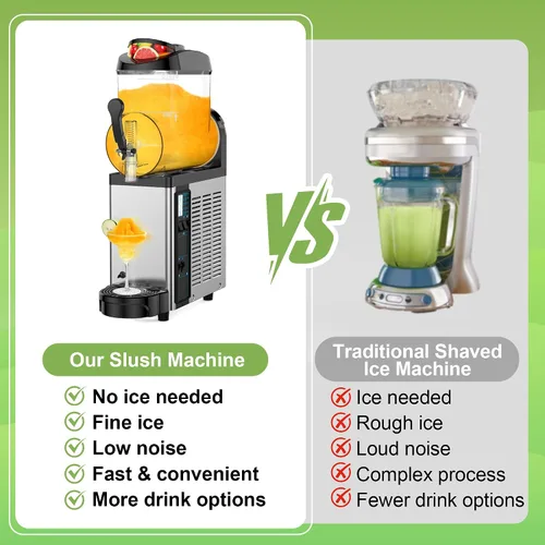 Miniatura 8 de Máquina comercial de granizados, Máquina granizada para el hogar, 12L Slushie Maker Frozen Drink Maker, No necesita hielo, Slush Cocktail Margarita