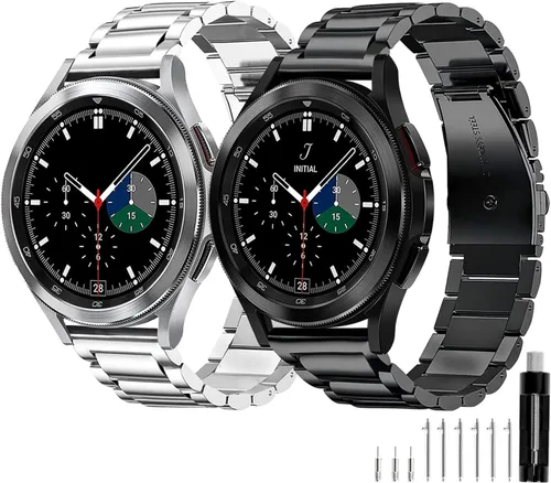 Miniatura 7 de GOLDTOLUCK Correa de acero inoxidable compatible con Samsung Galaxy Watch 8 7 6 5 4 Classic FE Pro 40mm 44mm 46mm 43mm 47mm 45mm 42mm 20mm
