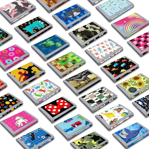 Miniatura 9 de TATAANTY Billetera para niños, adolescentes y niñas de 6 a 16 años, billetera para niños pequeños con bolsillo con cremallera para monedas