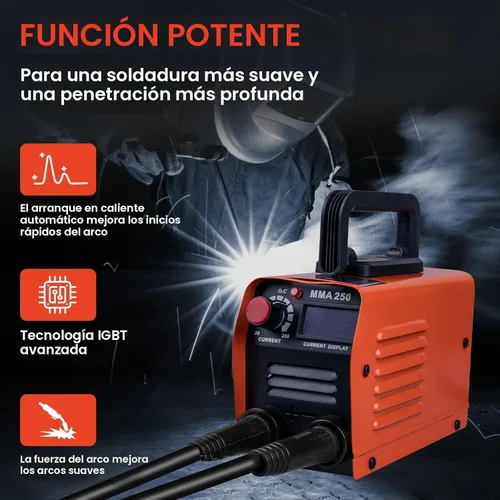 Miniatura 4 de Siasky Mini máquina de soldar, máquina de soldadura mejorada de 110 V, soldador portátil MMA-250A, soldador inversor IGBT con arranque en caliente