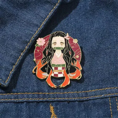 Miniatura 8 de Kimetsu No Yaiba Tanjiro - Broches de personajes de anime Nezuko Rengoku, regalos de cosplay para niños, niñas, adolescentes, mujeres y hombres