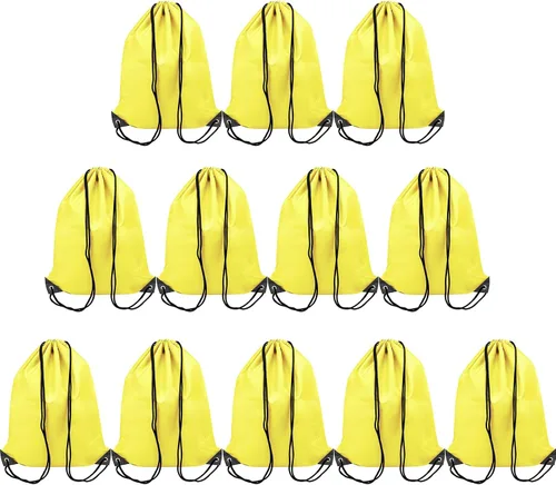 Svaldo Bolsas de cincha de 4 colores, mochila deportiva de poliéster con cordón para hombres y mujeres, bolsa de cincha con cuerdas para hacer