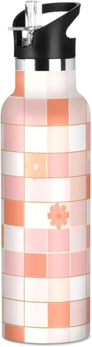 Miniatura 17 de Cartoon Lily White Double Wall Vacuum Insulated Bottles Water Bottles With Straws Leak-proof BPA-Free Leak Proof for Gym Sports