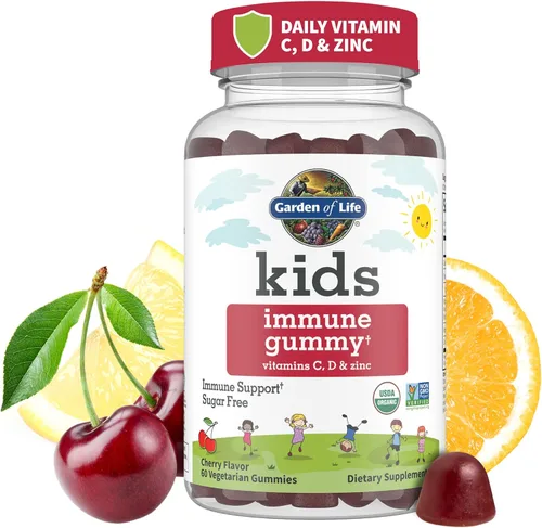 Miniatura 5 de Garden of Life Organics Kids Gummy Vitaminas – Fruta – Gomitas de apoyo inmunológico para niños con vitamina C, D como D3 y zinc