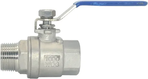 Miniatura 3 de DAN SPEED Válvula de bola de puerto completo macho x hembra S304 de acero inoxidable resistente para agua, aceite y gas, 1000WOG (1 pulgada)