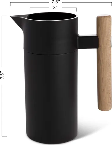 Miniatura 9 de Hastings Collective Jarra térmica de café de 40 onzas – Jarra aislada al vacío de doble pared de acero inoxidable – Cafetera térmica de 1 litro