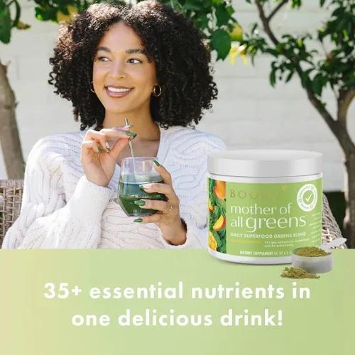 Miniatura 3 de Boobie Mother of All Greens Tu nuevo ritual familiar, polvo diario de súper verduras con más de 35 nutrientes esenciales para mamás y familias