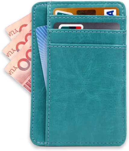 Miniatura 3 de kandouren Billeteras de cuero RFID minimalistas delgadas, billetera con bolsillo frontal, tarjetero para tarjetas de crédito para hombres y mujeres
