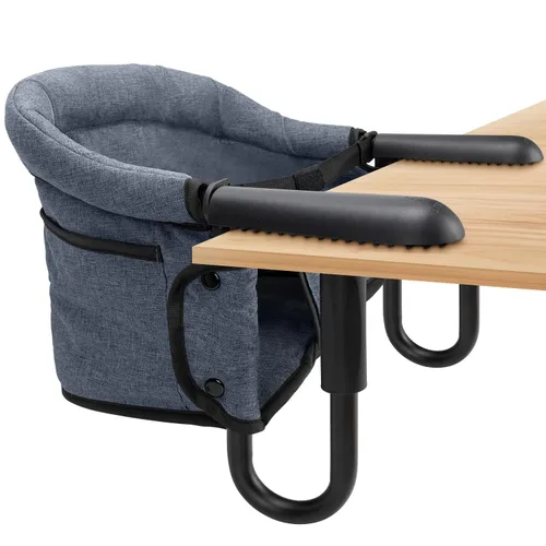 Sillas Colgantes - Portátiles y Plegables para Bebés de 6-36 Meses, Uso Familiar y de Viaje con Bolsa de Transporte (Gris)