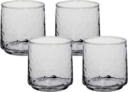 Miniatura 7 de Anchor Hocking Vasos con diseño cruzado (juego de 4, 10 onzas, aptos para lavaplatos)