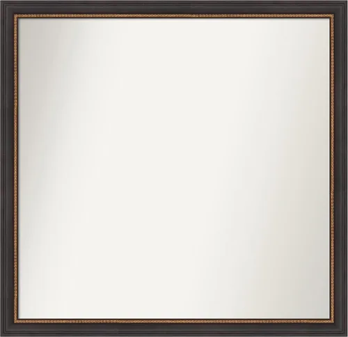 Miniatura 120 de Amanti Art Espejo de baño negro para sobre el fregadero, 23 x 23 pulgadas, espejo cuadrado negro Ashton, marco de madera tradicional mediano, se