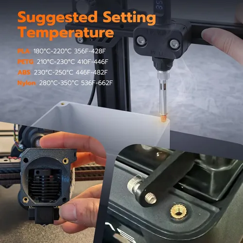 Miniatura 6 de Máquina de Prensado de Calor Vertical 3DZWMAN, Herramienta de Inserción de Conjunto de Calor, Insertos de Latón para Impresión 3D, Punta