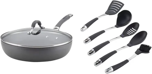 Miniatura 8 de Circulon Radiance Sartén antiadherente anodizada dura profunda – 12 pulgadas, gris y 83906 Radiance Sartén antiadherente anodizada dura con mango