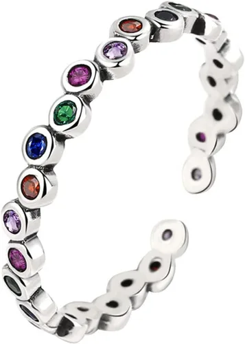 Miniatura 62 de Anillo de plata 925, anillos de plata ajustables para mujer, anillos de pulgar abiertos, anillos de circonio, anillos ajustables, anillos abiertos