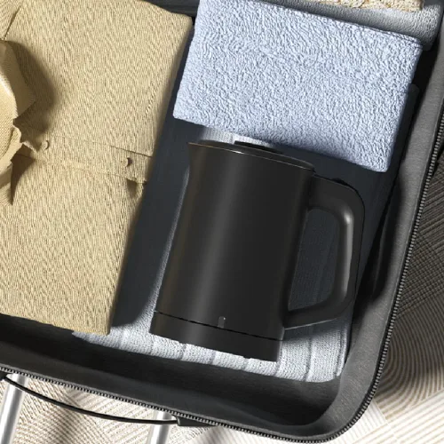 Miniatura 6 de Hervidor eléctrico pequeño de 0.6 L, acero inoxidable 304, mini calentador de agua caliente de 600 W, hervidor de café eléctrico portátil de viaje