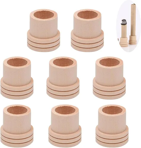 Paquete de 8 rollos de moxa extintor de palitos de moxa de madera, extintor de rollos de moxa, puntas de extremo para moxibustión, palitos de
