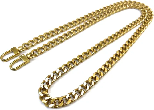 Miniatura 16 de Correas de metal para bolso de cadena plana, reemplazo de cadena para bolso cruzado de hombro y axilas, Dorado antiguo Oro envejecido