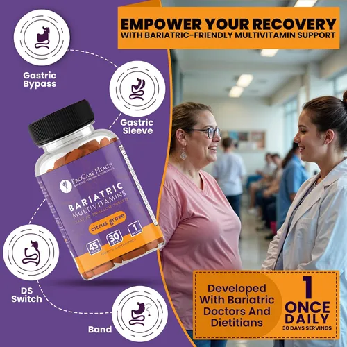 Miniatura 2 de Procare Health Multivitamínico bariátrico con hierro de 45 mg fácil de tragar, 30 comprimidos, vitaminas bariátricas postoperatorias para píldoras