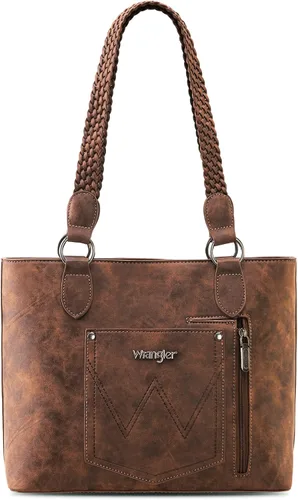 Miniatura 6 de Wrangler Bolso de mano desgastado para mujer, bolso occidental con múltiples bolsillos, bolso de mano y bolso de hombro