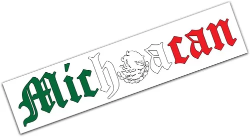 MICHOACAN - Calcomanía de 3 colores con la bandera de México para automóvil, camión, SUV, ventana, calcomanías de Estados Unidos, México, MICH