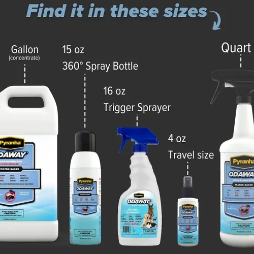 Miniatura 6 de Pyranha Odaway - Spray eliminador de olores listo para usar, neutralizador de aroma de amplio espectro para el hogar, perrera, automóvil, baño