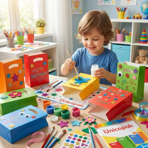 Miniatura 4 de UnicoPak Paquete de 16 bolsas azules de recuerdo de fiesta, 6 x 3 x 9 pulgadas, bolsas de regalo de color azul mate prémium para cumpleaños, baby